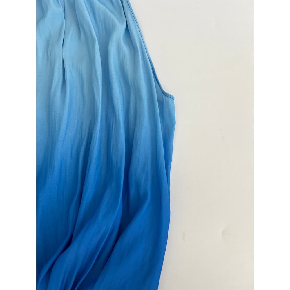 Ramy Brook Lauren Ombre Blue Sleeveless Top Womens Small Beach Coastal Luxe - Picture 4 of 12